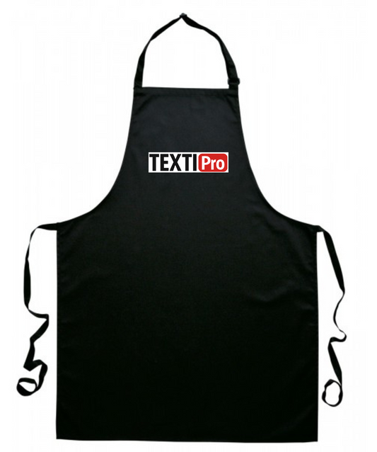 Tablier Noir Personnalisable au niveau du Torse